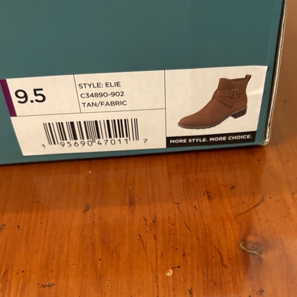 White Mountain Brown Heeled Boots with Strap NWOT - Picture 4 of 7